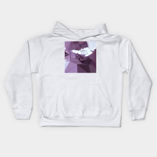 Dark Pastel Purple Abstract Low Polygon Background Kids Hoodie